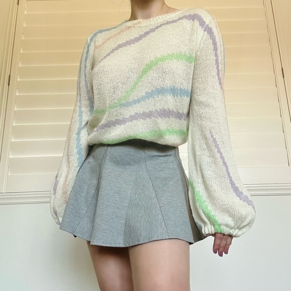 NWT FATE pastel balloon sleeve sweater - Picture 1 of 8